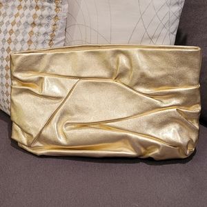 Hobo International Gold Metallic Large Clutch Bag